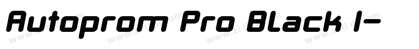 Autoprom Pro Black I字体转换